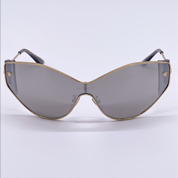 NEW VERSACE VE2239 1252/6G SILVER CAT EYE SUNGLASSES VERSACE VE 2239 - Picture 5 of 13